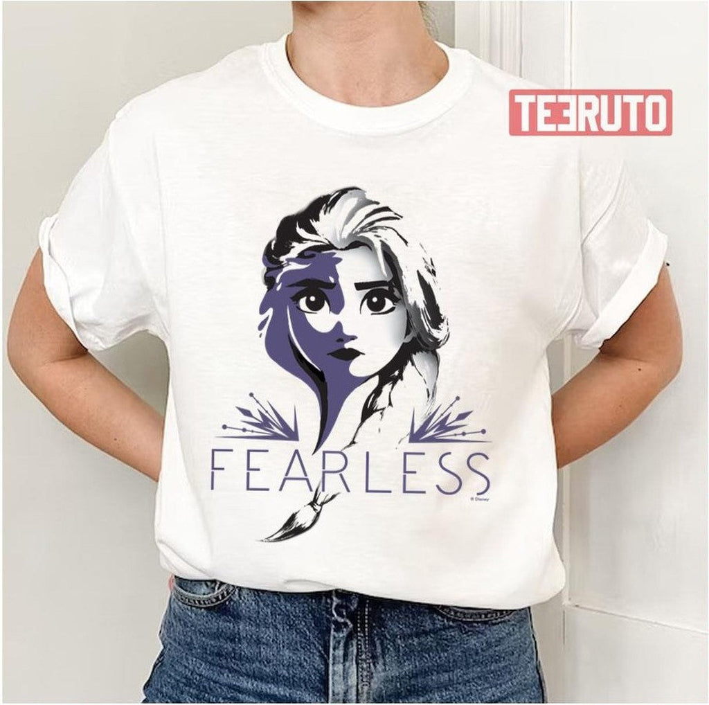 Black And White Elsa Fearless Frozen Unisex T-Shirt