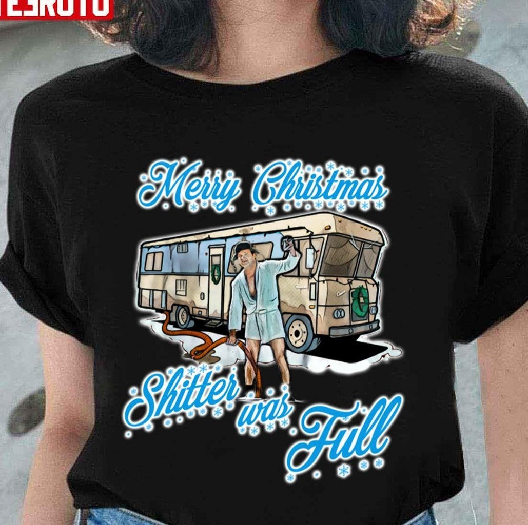 Shitter Was Full Clark Griswold Merry Christmas Unisex Sweatshirt