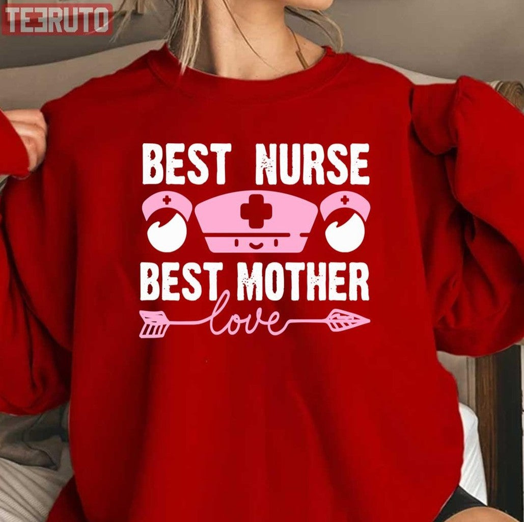 Best Mother Pink White International Nurses Day Unisex Sweatshirt