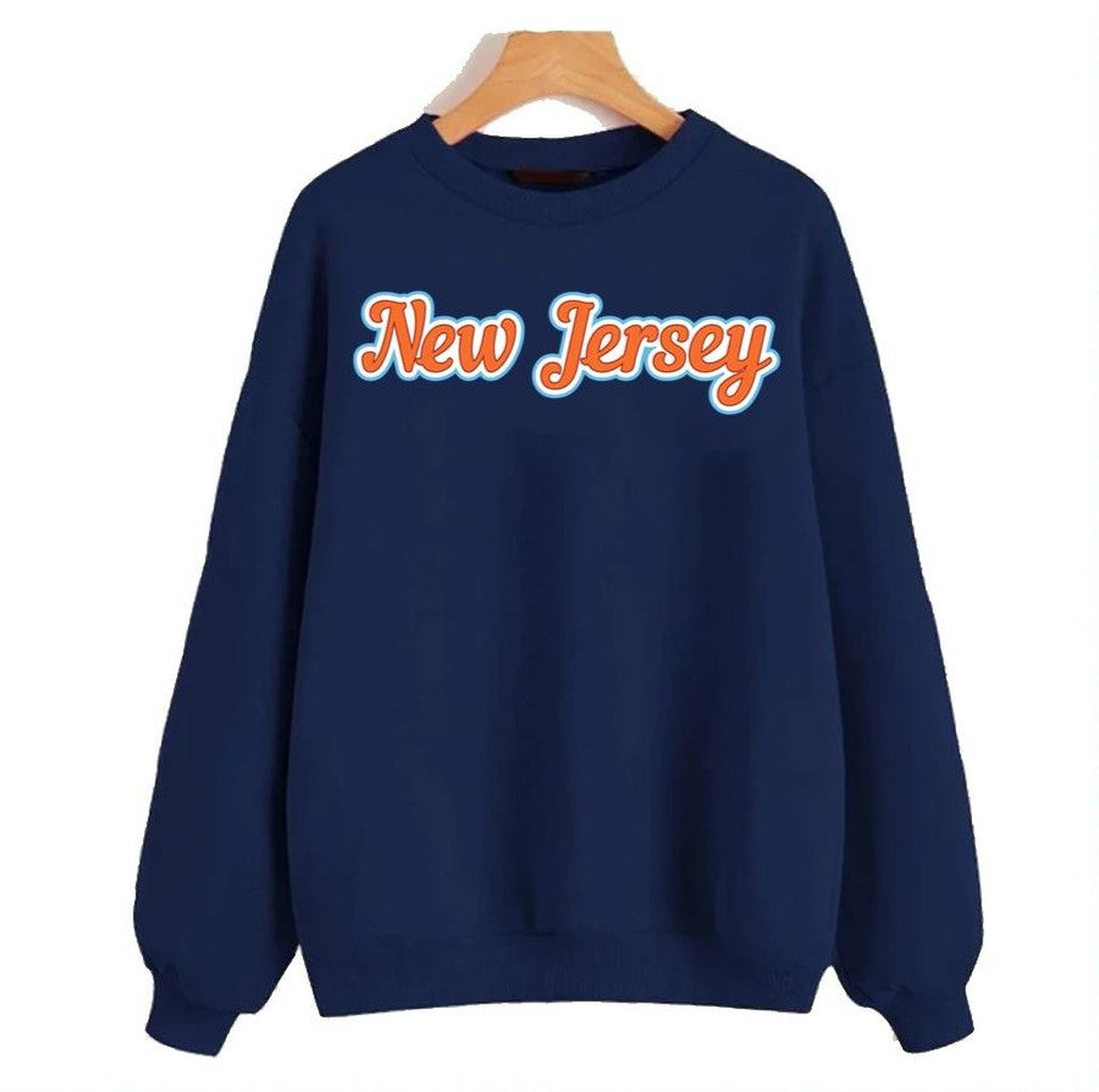 Orange Design New Jersey State Label Unisex Sweatshirt