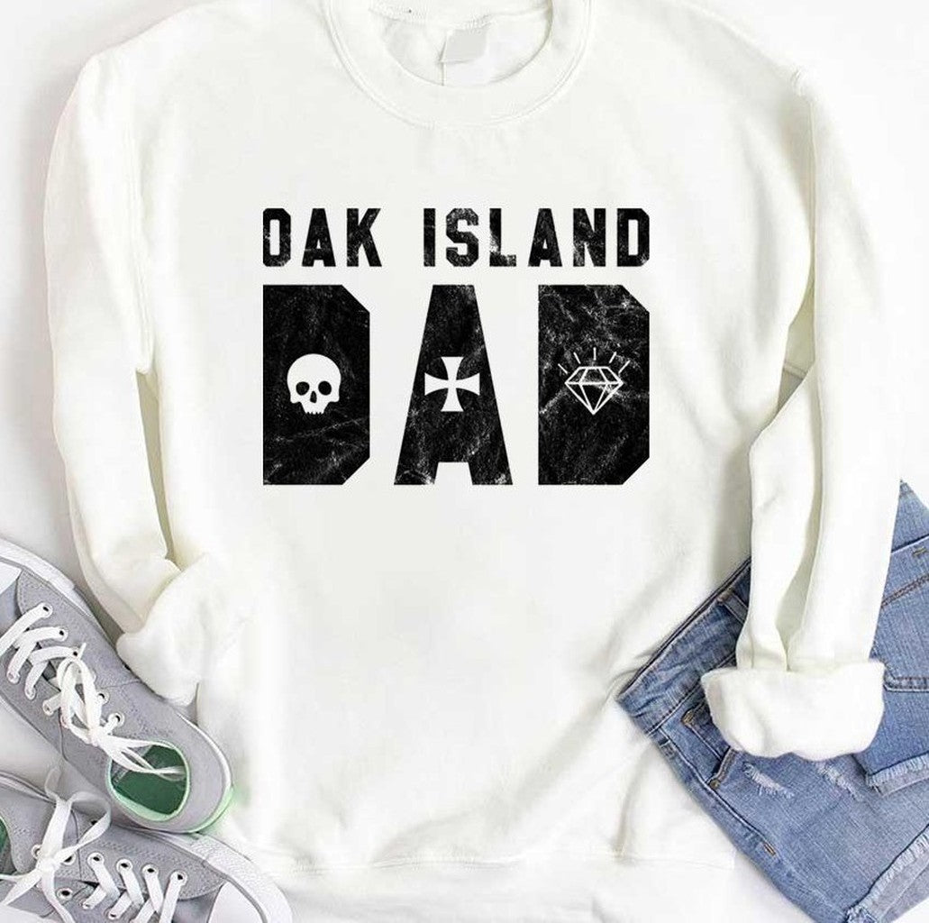 Retro Oak Island Dad Treasure Unisex Hoodie