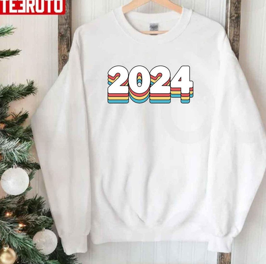 2024 Colorful Happy New Year Colorful Sweatshirt