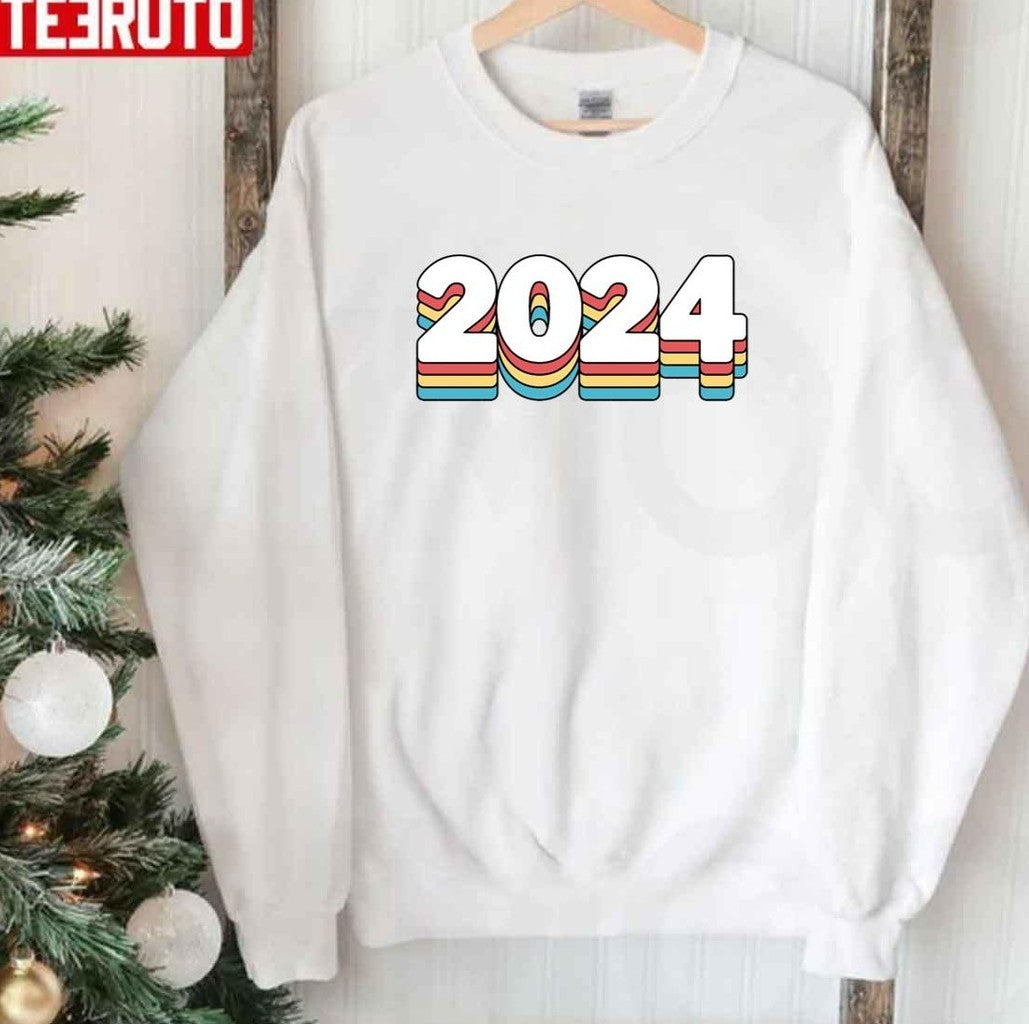 2024 Colorful Happy New Year Colorful Sweatshirt
