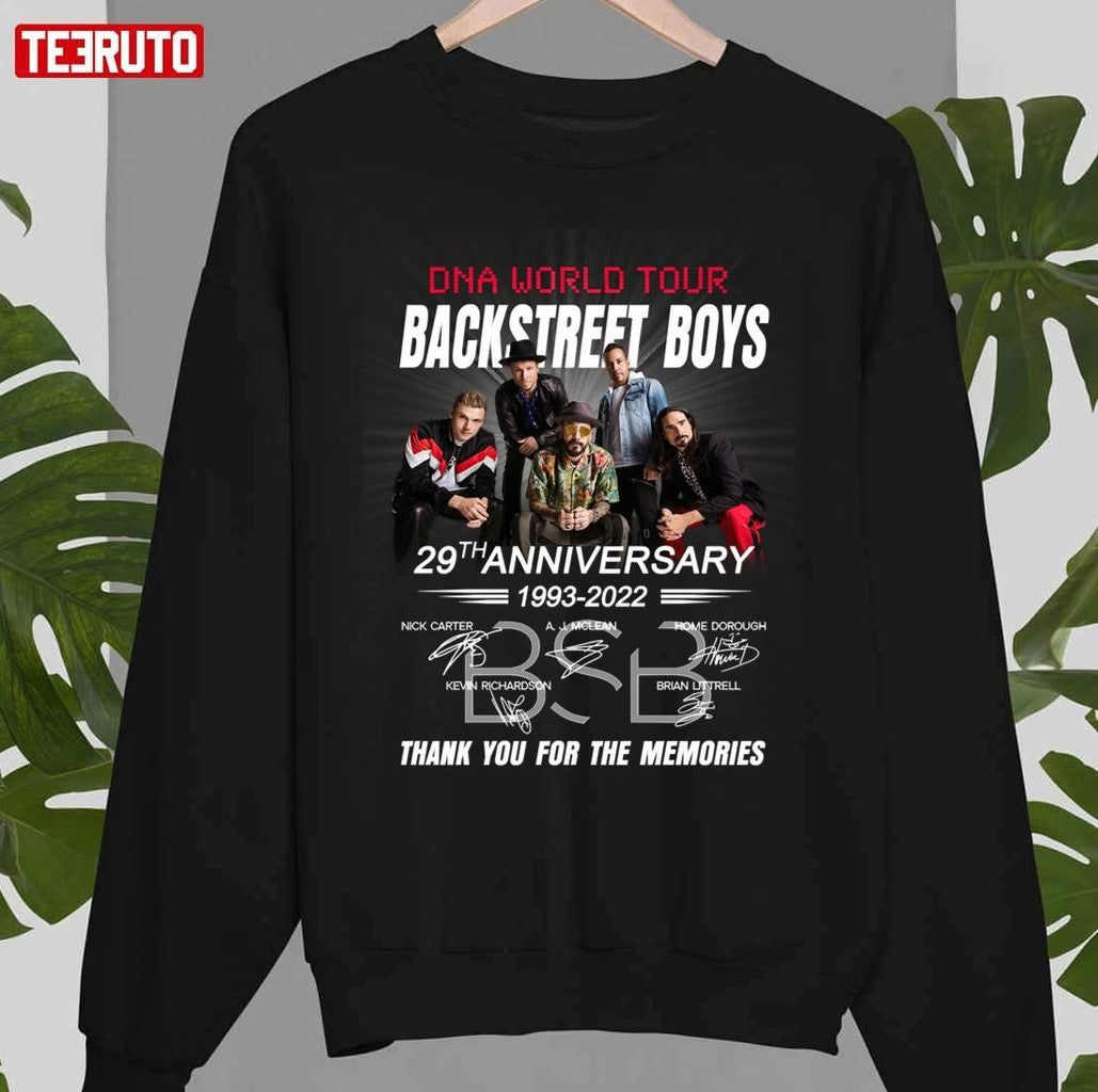 Backstreet Boys 29th Anniversary Thank You For The Memories Unisex T-Shirt