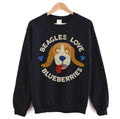 Beagles Love Blueberries Weathered Dog Circle Fantastic Mr Fox Unisex Sweatshirt