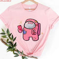 Pink Girl Among Us Design Game Unisex T-Shirt