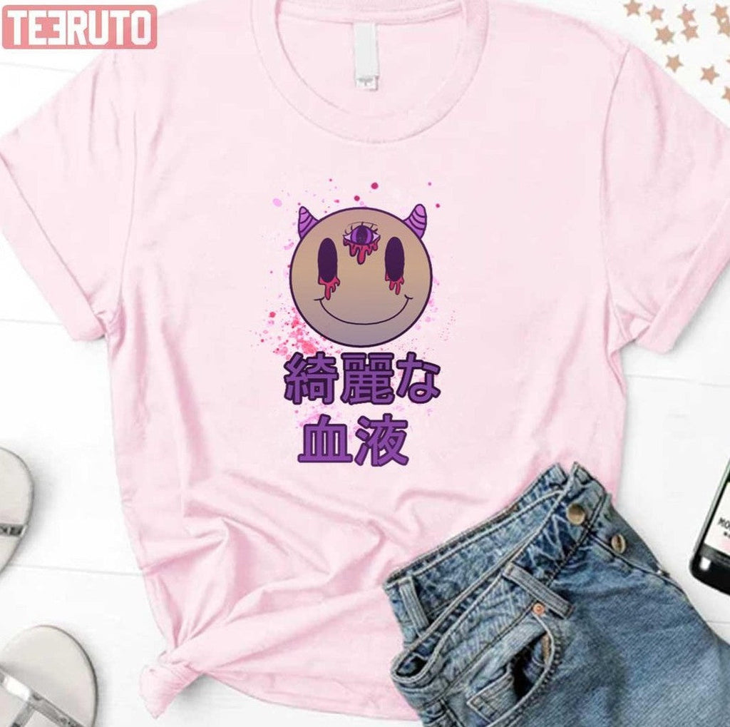 Beautiful Blood Kawaii Pastel Goth Cute Creepy Smiling Devil Unisex Sweatshirt
