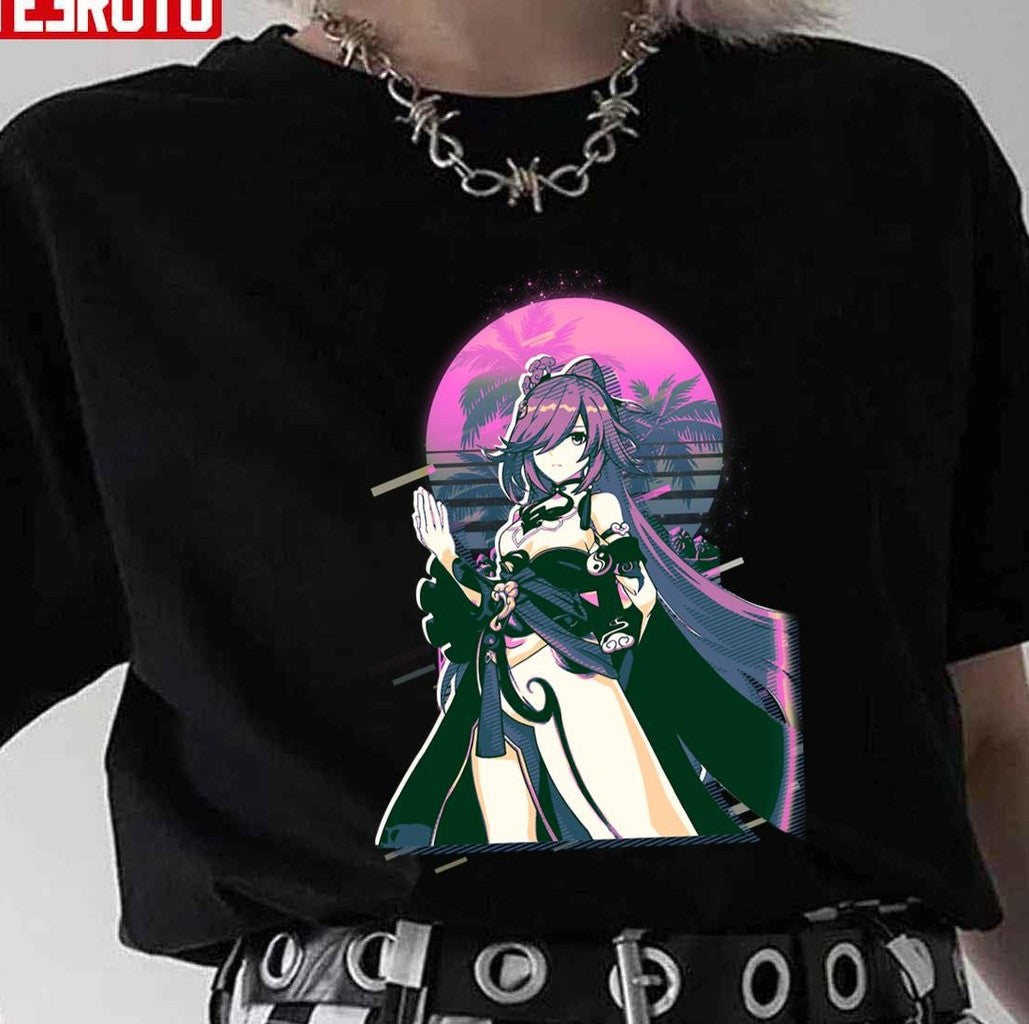 80s Retro Fu Hua Azure Empyrea Honkai Impact Unisex T-Shirt