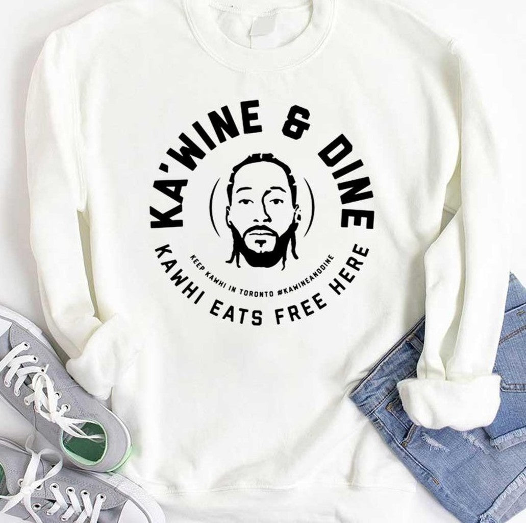 Basketball Logo Kawhi Leonard Ka'wine And Dine Unisex Hoodie