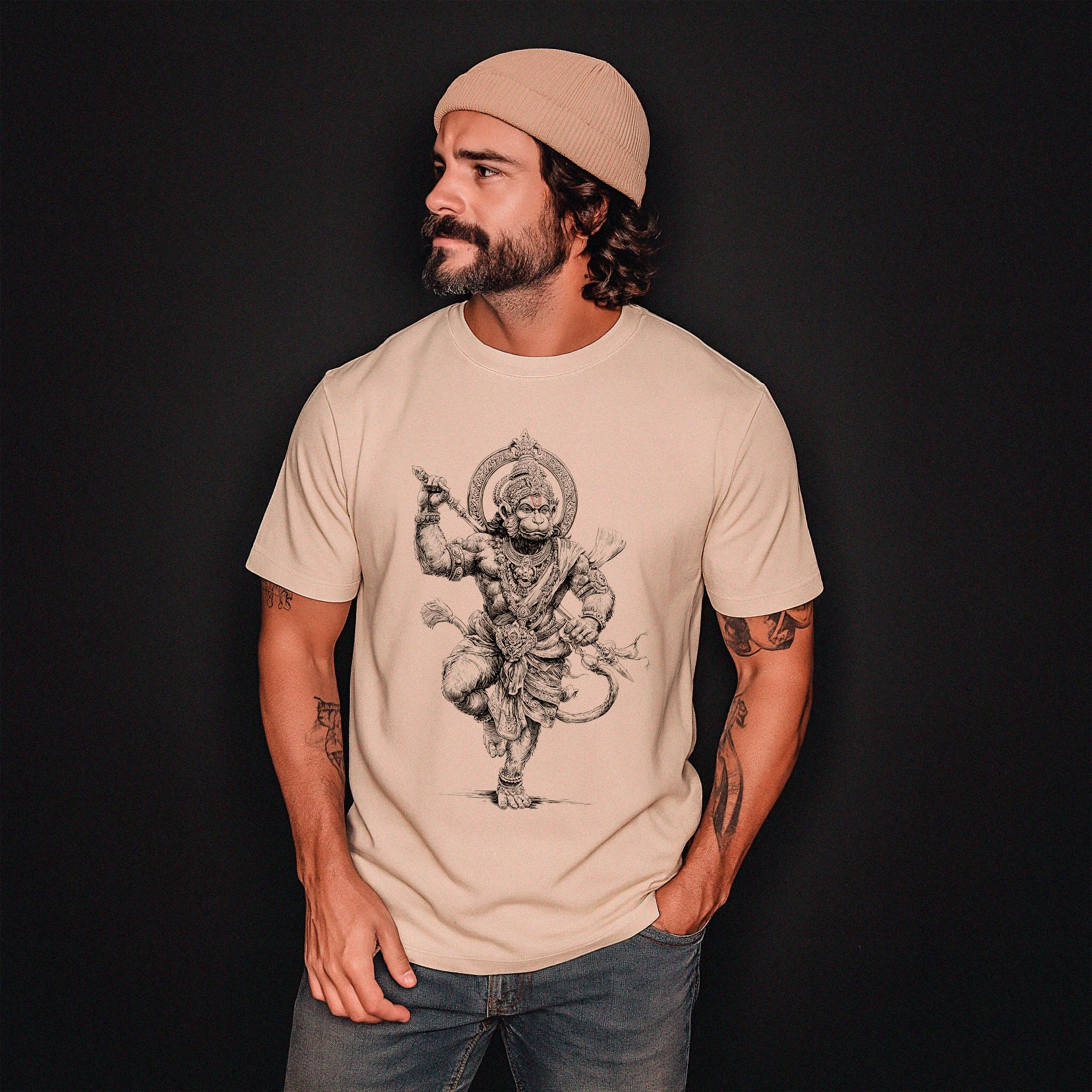 Hanuman Hindu Deity Monkey King Tee Spiritual Yoga Sun Wukong Warrior God (4)