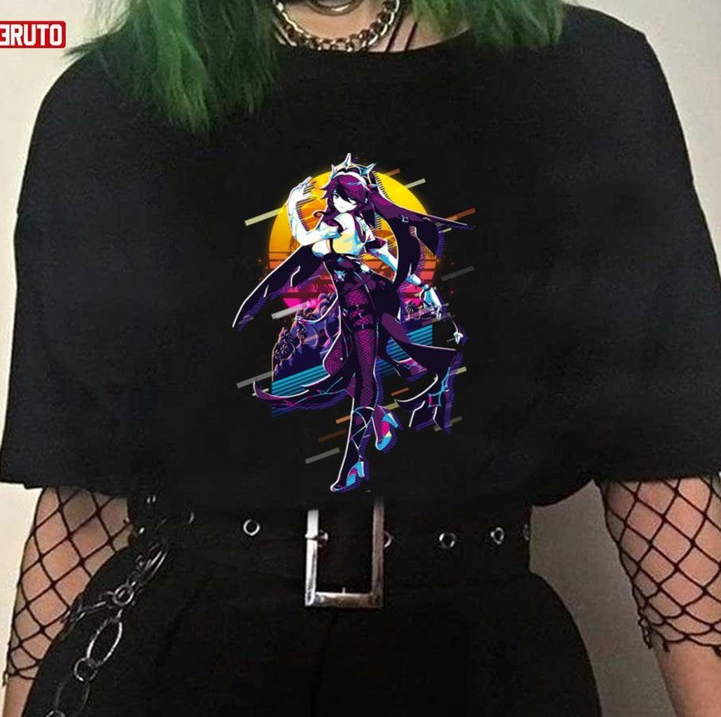 Rosaria Genshin Impact 80s Retro Unisex T-shirt