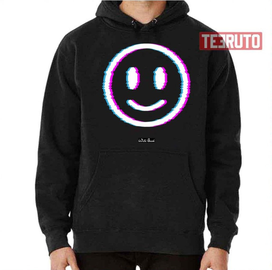 Smiley Face Aesthetic Glitch Art Unisex Sweatshirt
