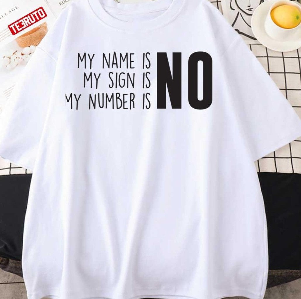 My Name Is No My Number Is No Meghan Trainor Unisex Sweatshirt