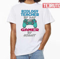 National Teacher Day Biology Teacher By Day Gaming By Night Graphic Unisex T-Shirt