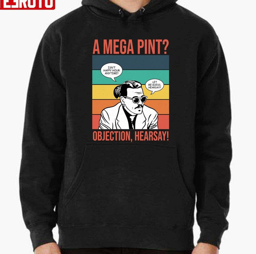 Objection Hearsay Mega Pint Johnny Depp Retro Unisex Sweatshirt
