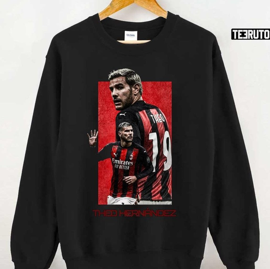 Black Design France National Team Theo Hernandez Unisex Sweatshirt