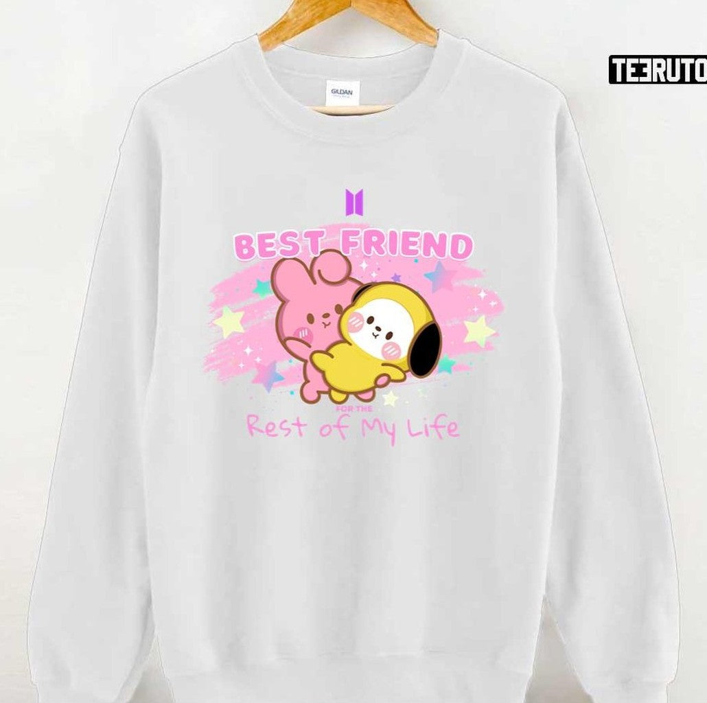 Best Friend For The Rest Of My Life Bts For Youth Jikook Bt21 Chimmy And Cooky Jimin And Jungkook Unisex Sweatshirt