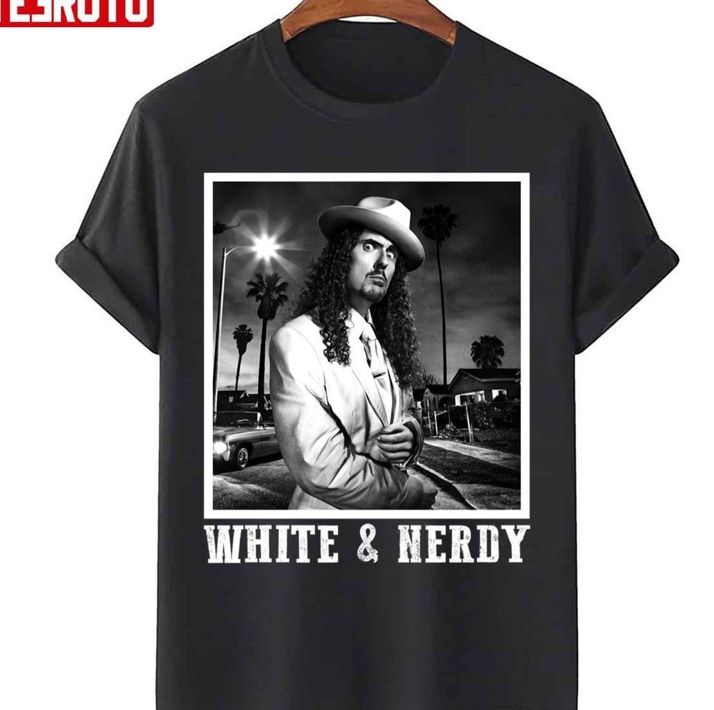 Rock Art Al Yanlovic White &amp; Nerdy Weird Al Yankovic Unisex Sweatshirt