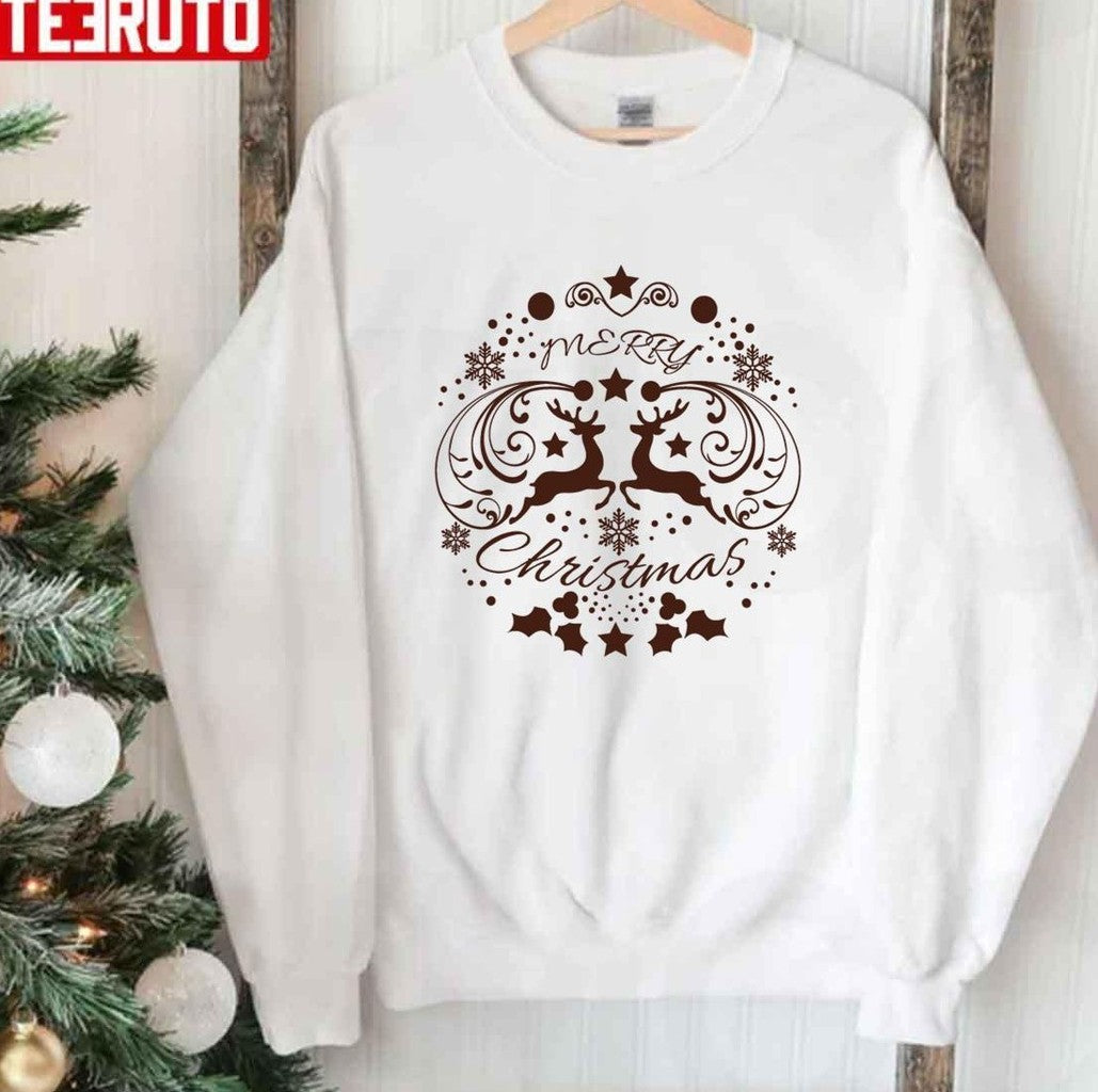 Scandinavian Christmas Norwegian Folk Art Cottage Core Hygge Unisex Sweatshirt