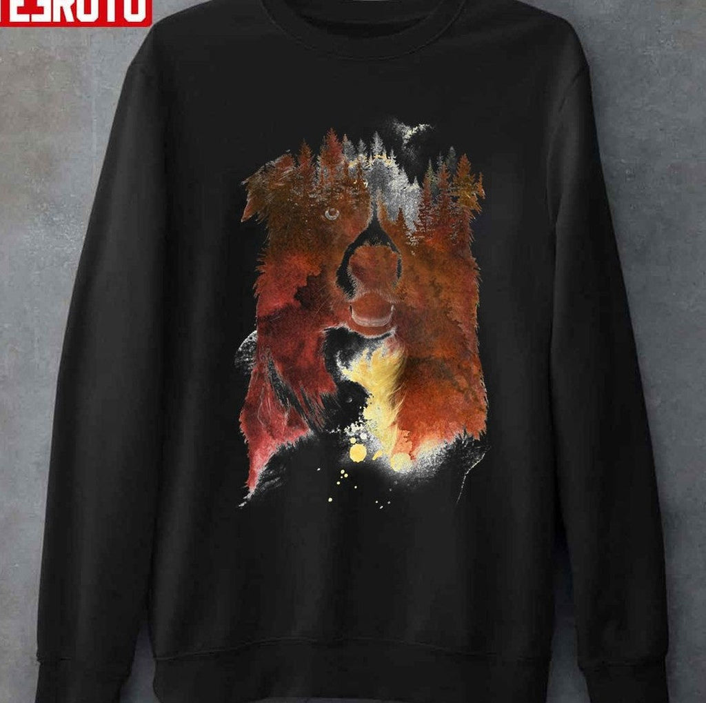 One Night In The Forest Dog Art Unisex T-Shirt