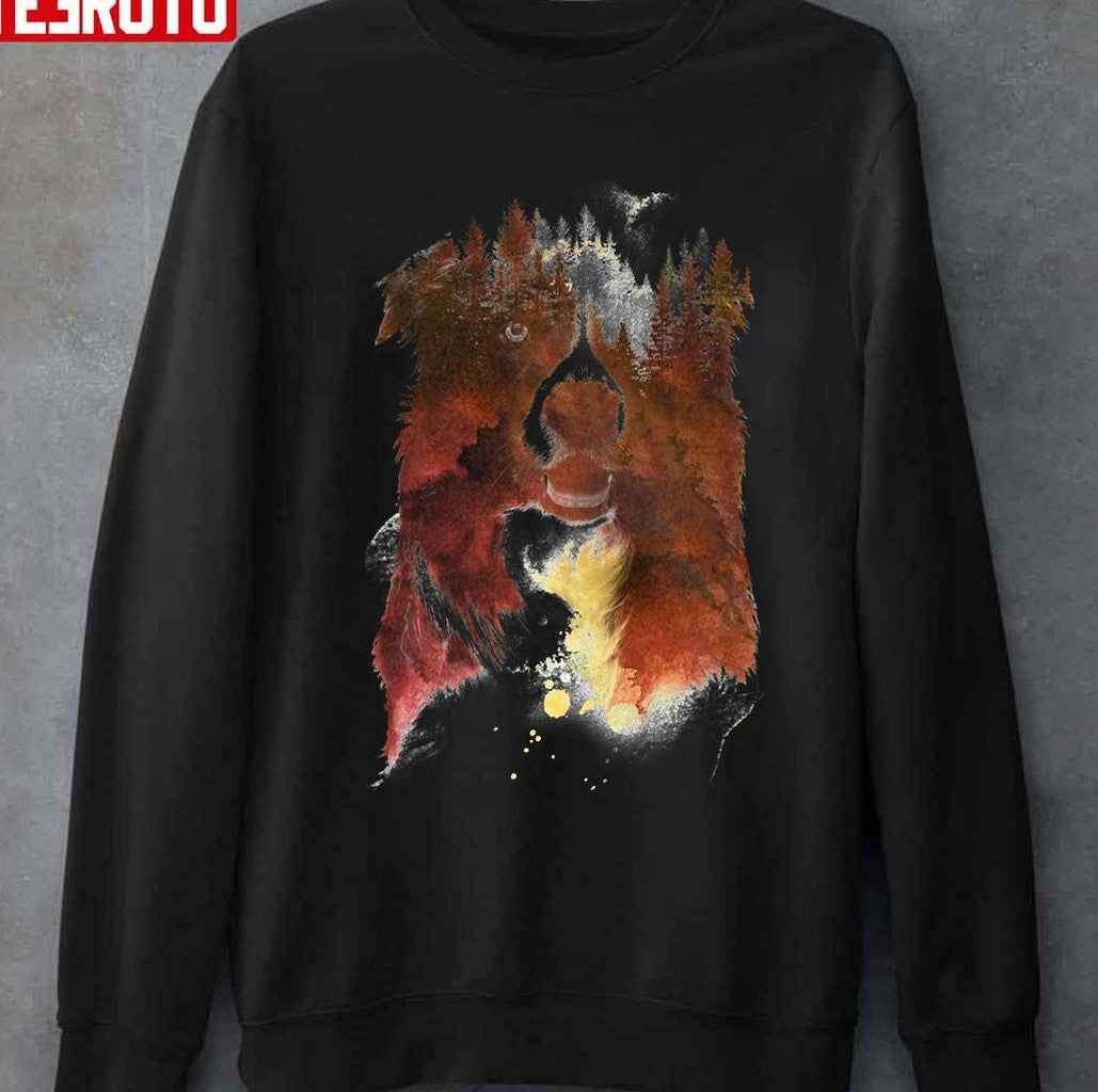 One Night In The Forest Dog Art Unisex T-Shirt