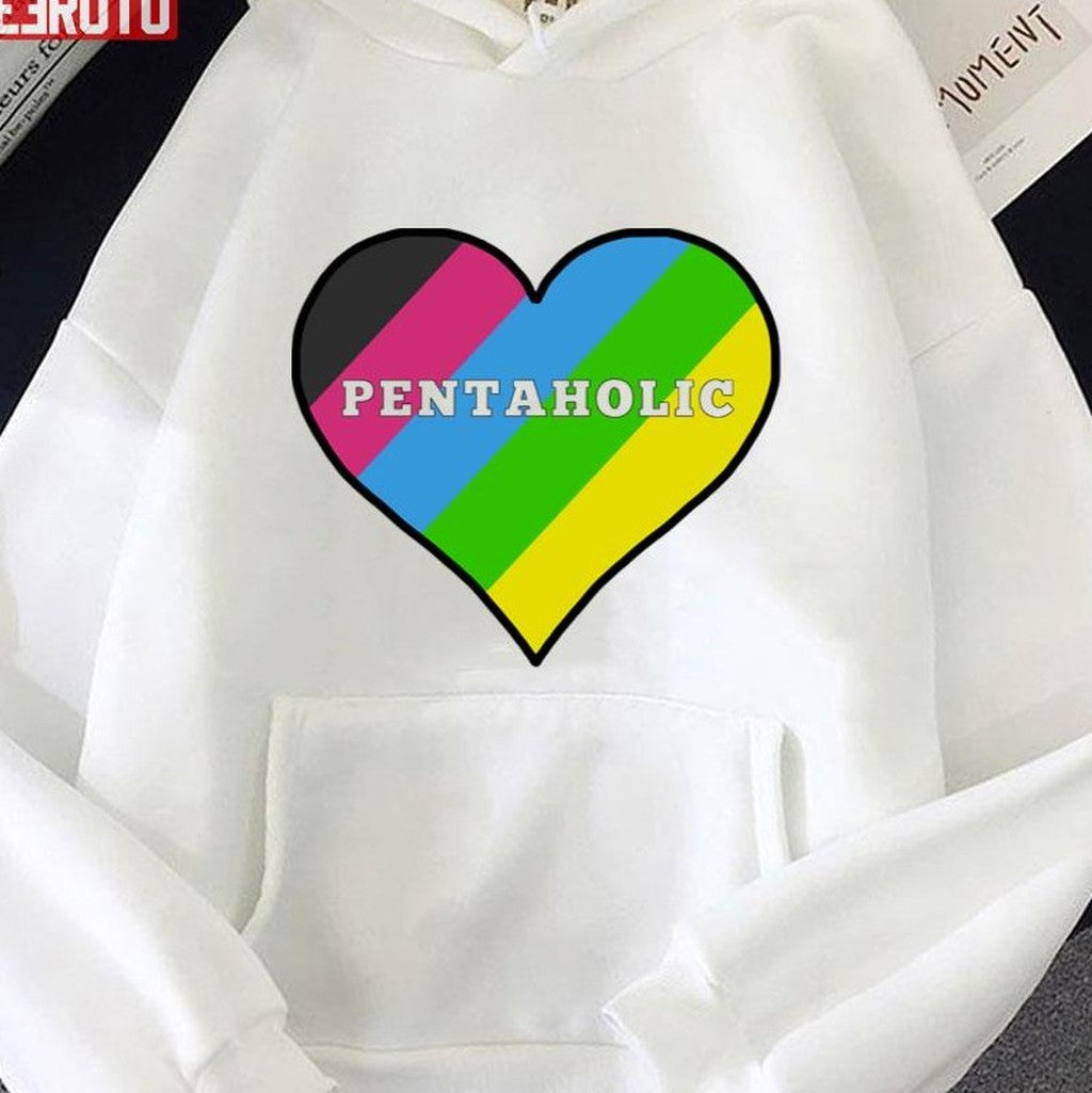 Pentaholic Heart Black Outline Pentatonix Unisex Hoodie
