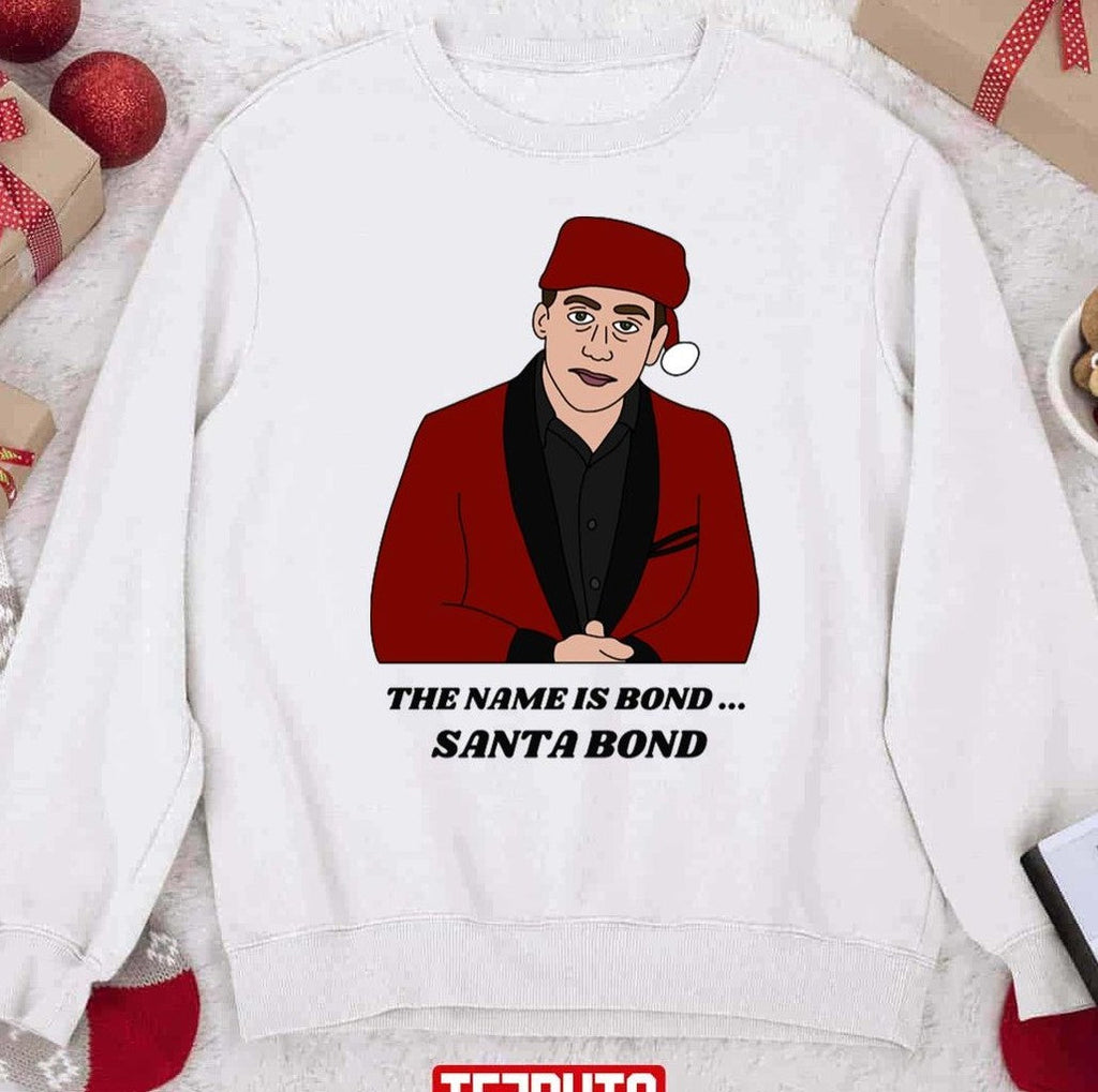 My Name Is Santa Bond Christmas The Office Unisex Sweatshirt