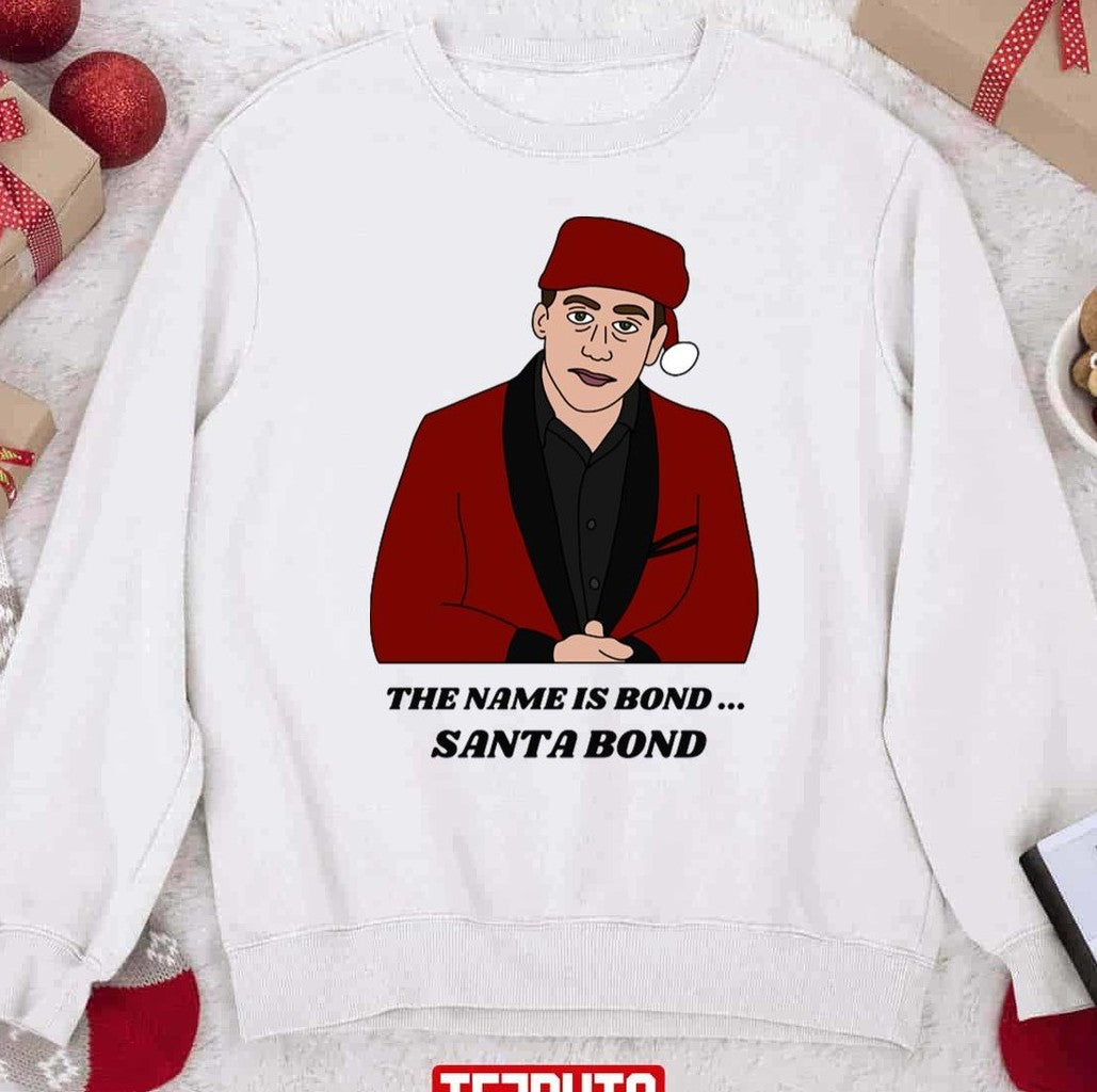 My Name Is Santa Bond Christmas The Office Unisex Sweatshirt