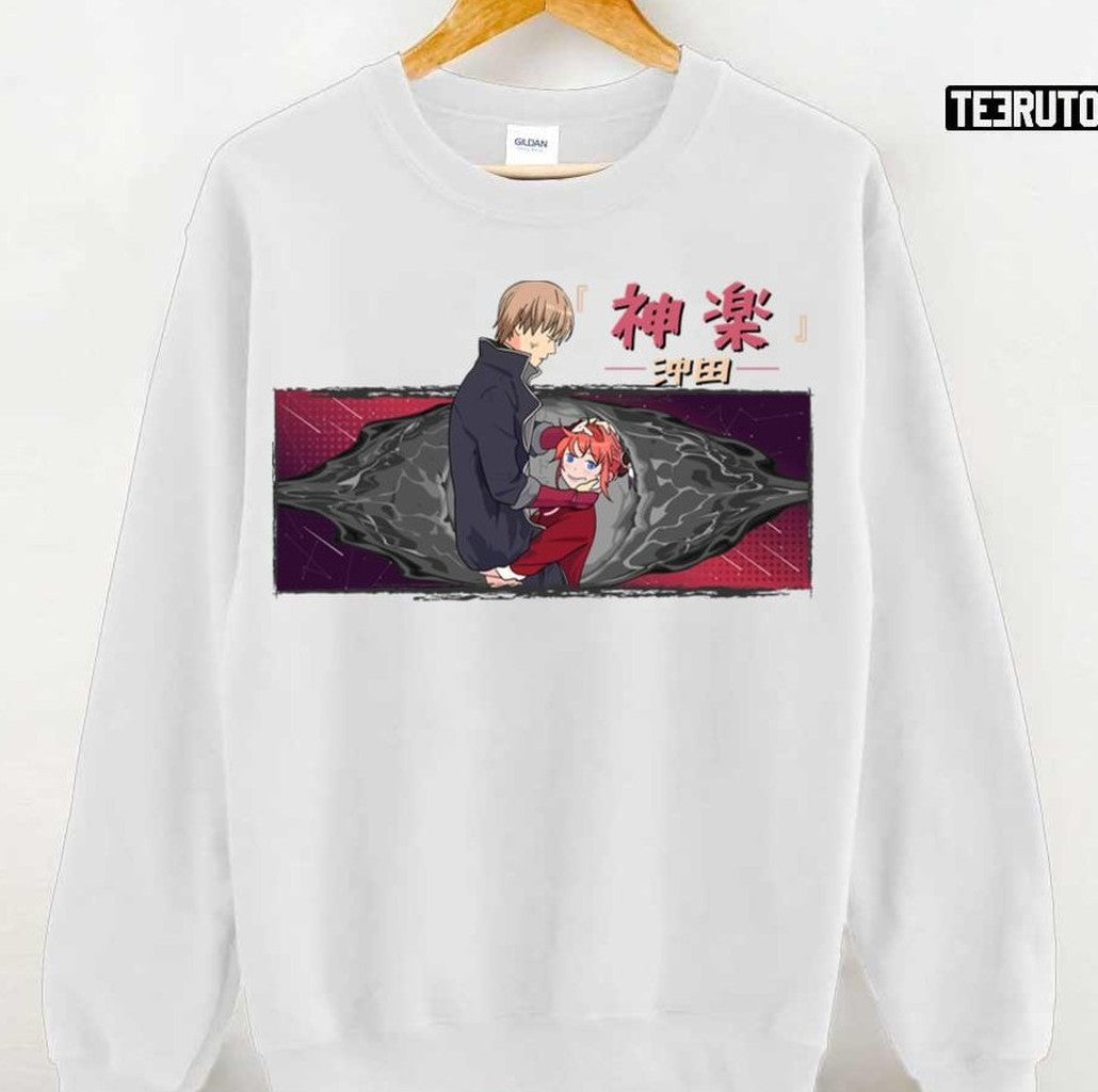 Anime Kagura X Okita Skyness Gintama Unisex T-Shirt