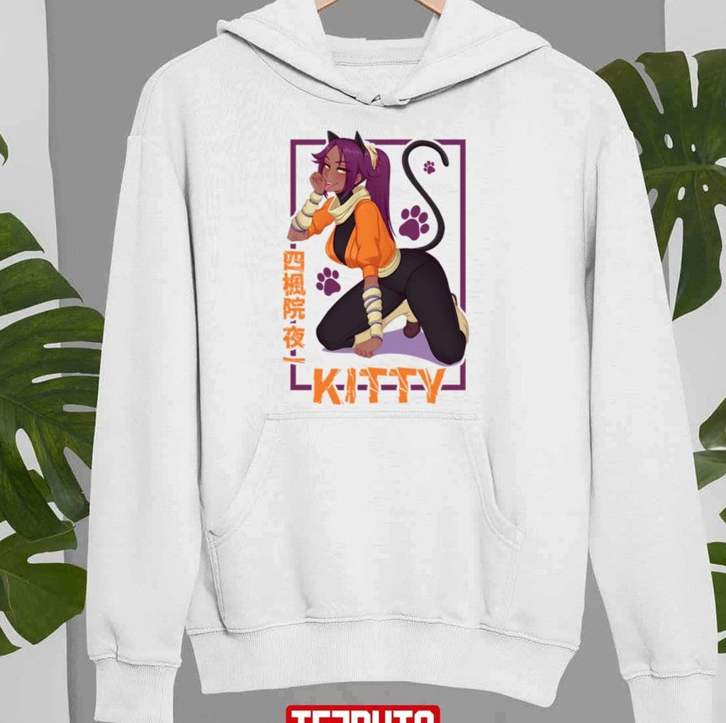Shihouin Yoruichi Bleach Waifu Kitty Yoruichi Cute Unisex Sweatshirt
