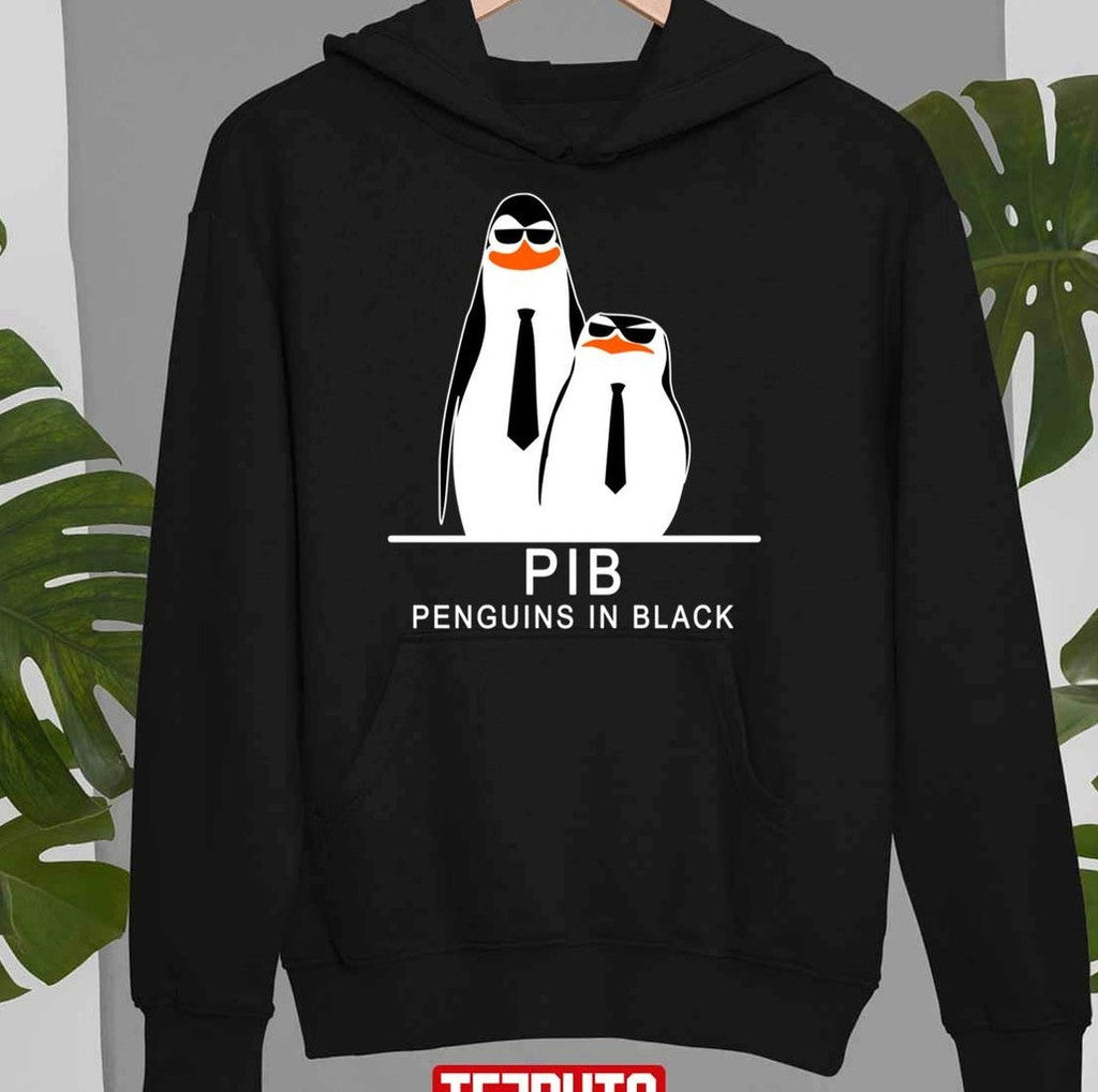 Penguins In Black Funny Design Men In Black Unisex Sweatshirt