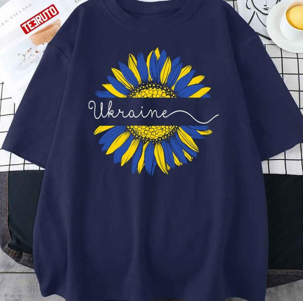 Sunflower On The Ukrainian Unisex T-Shirt