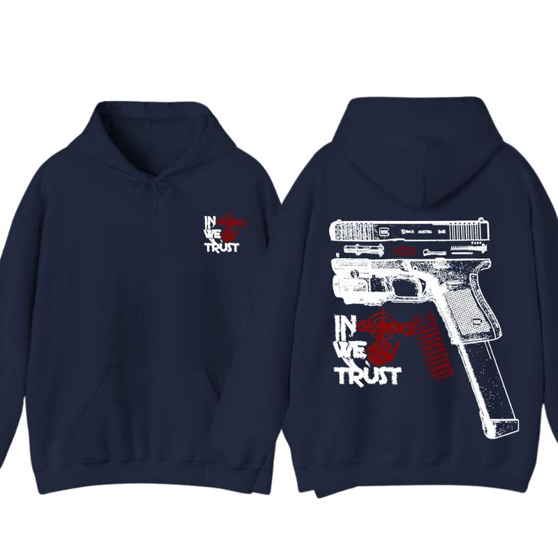 In Glock We Trust Bone Hand Halloween 2 Side Hoodie,Glock Halloween Hoodie,Bone Hand Halloween Glock Shirt, For Her For Him