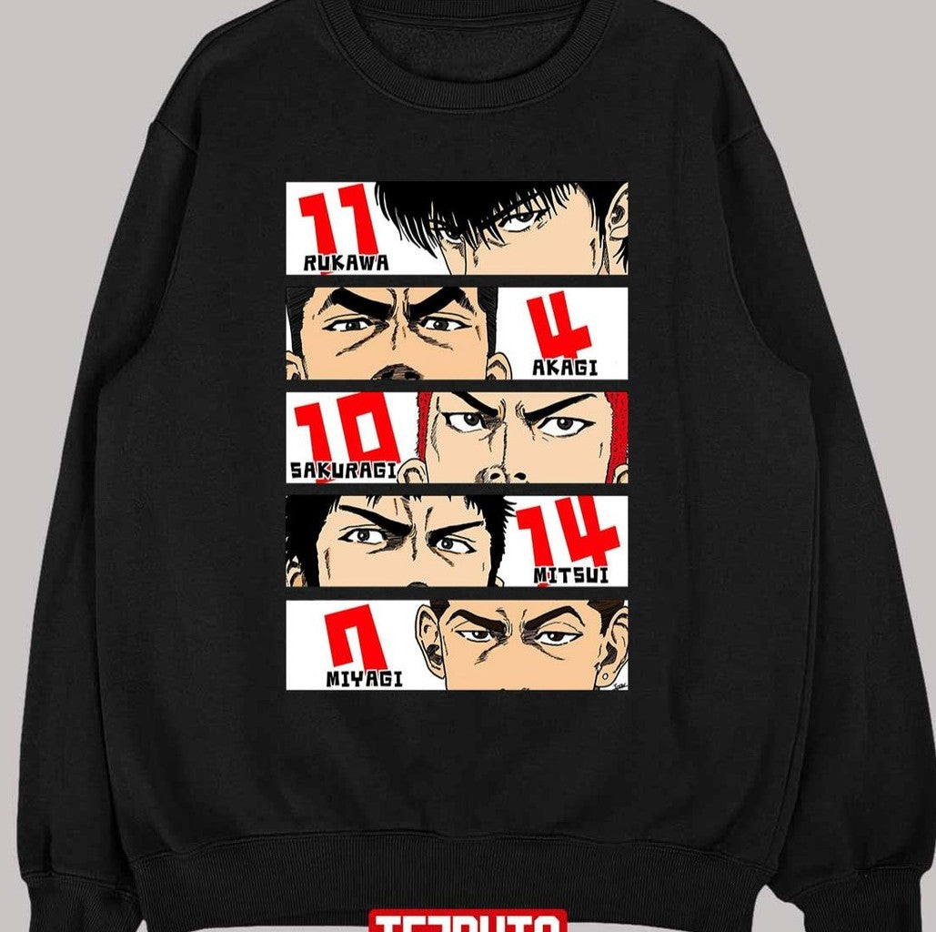 Best Team Dunk Slam Dunk Japanese Anime Rukawa Akagi Sakuragi Mitsui Miyagi Unisex T-shirt