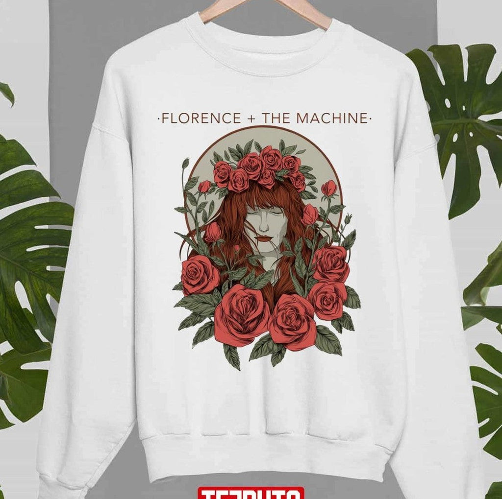 Beautiful Girl And Roses Florence And The Machine Unisex Sweatshirt