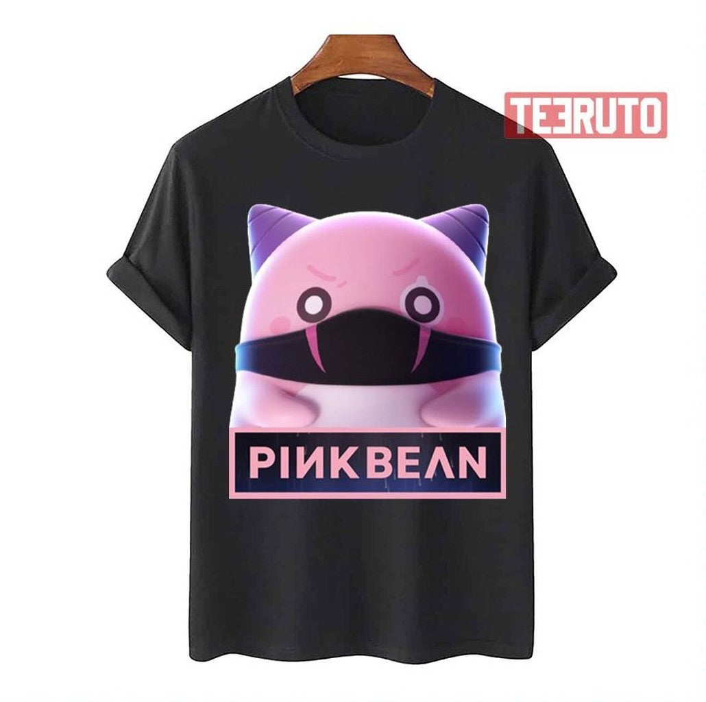 Pink Bean Maplestory Black Mask Graphic Unisex T-Shirt