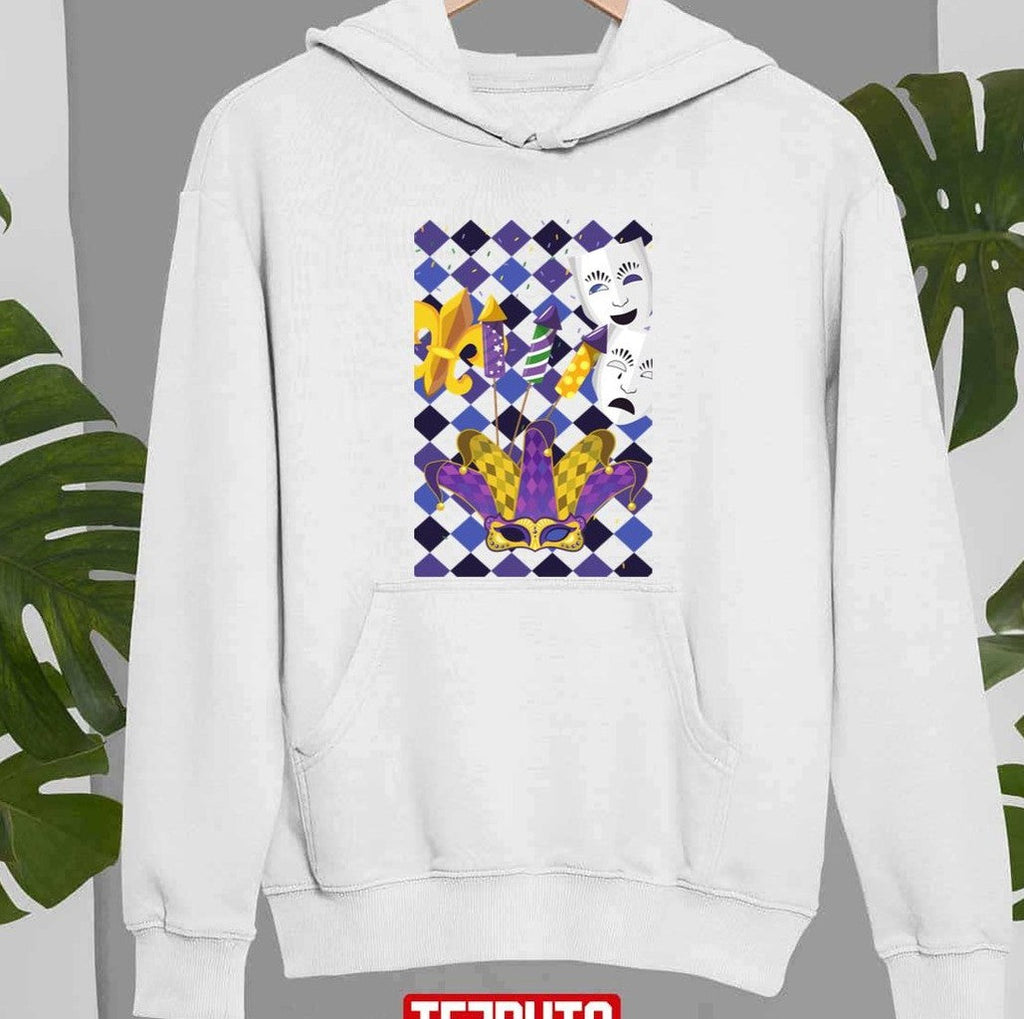 Purple Pattern Mardi Gras Unisex Sweatshirt