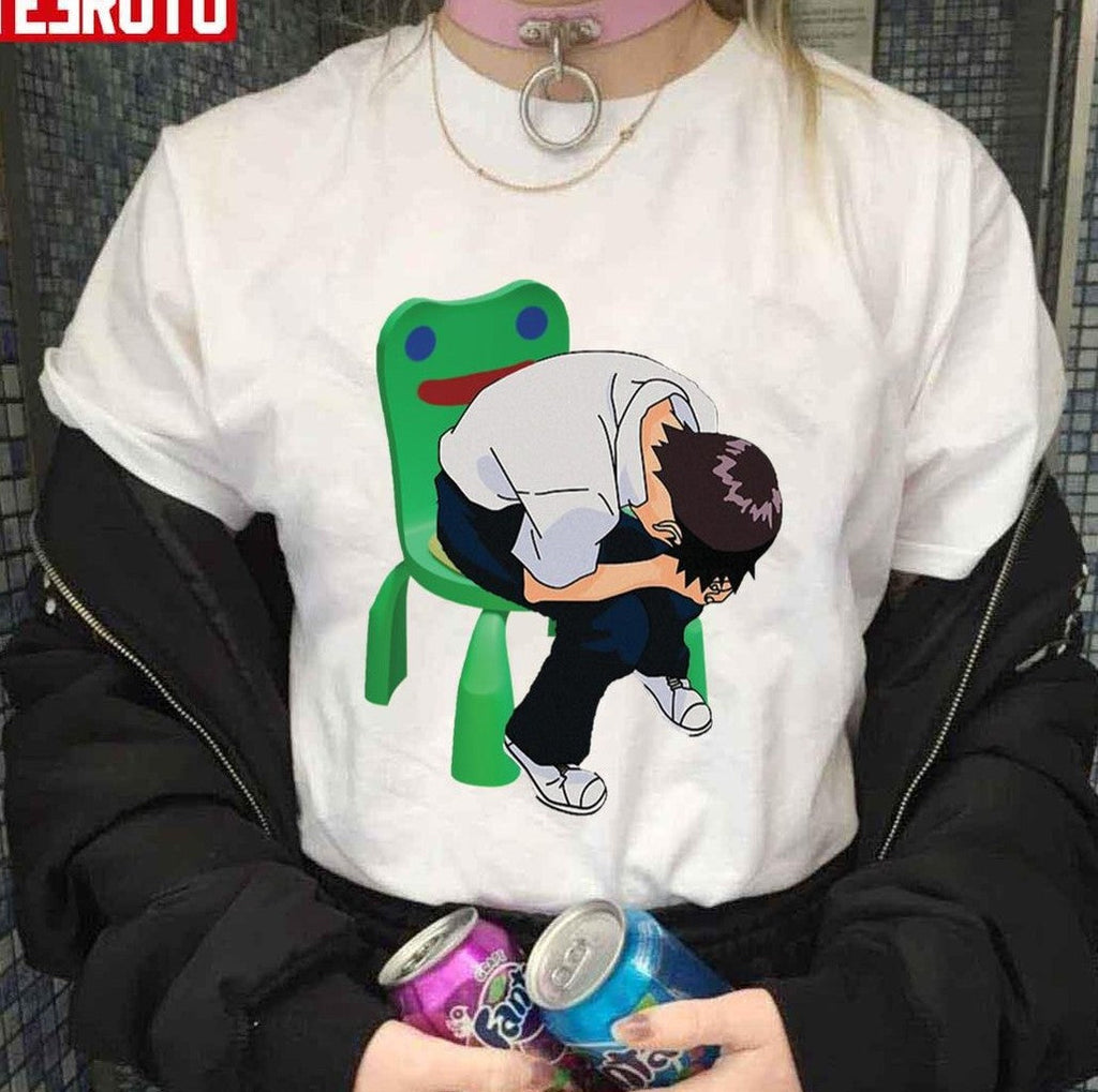 Shinji Ikari In The Froggy Chair Evangelion Anime Unisex Hoodie