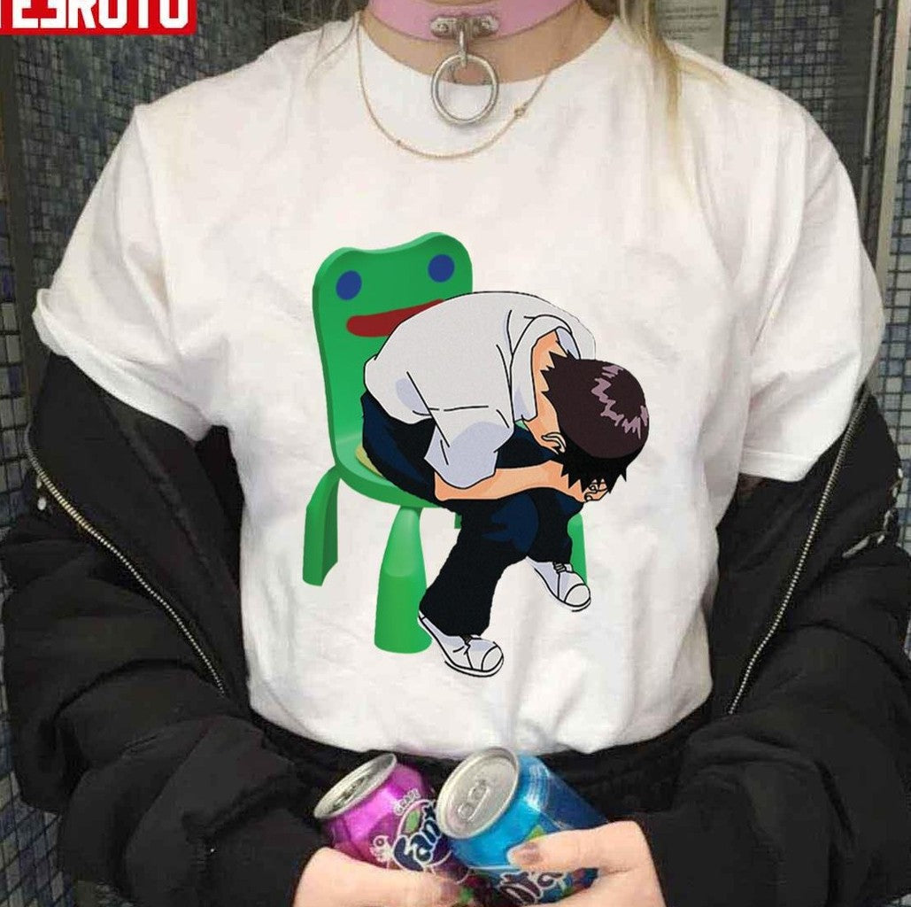 Shinji Ikari In The Froggy Chair Evangelion Anime Unisex Hoodie