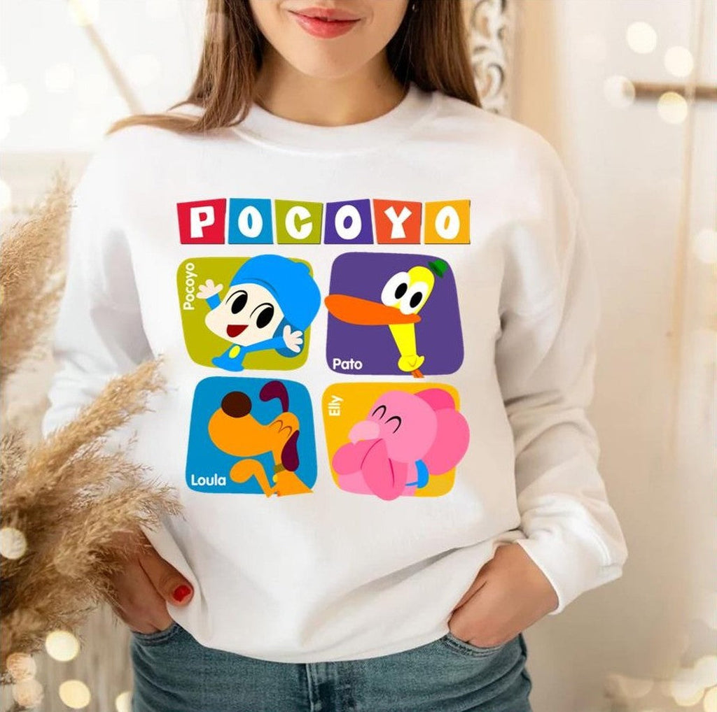 Pocoyo Loula Pato And Elly Unisex Sweatshirt