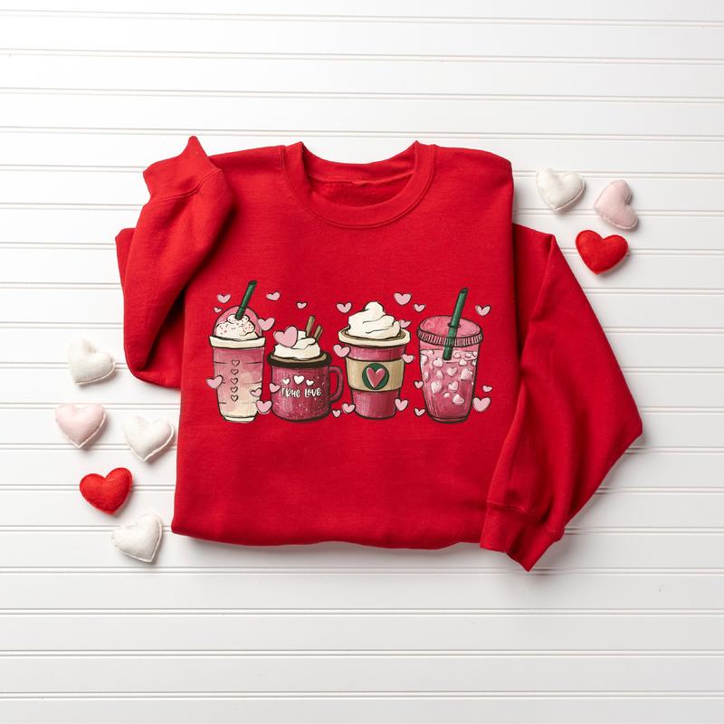 Coffee Sweatshirt for Women, Coffee Sweater, Loose Fit - Fabric
