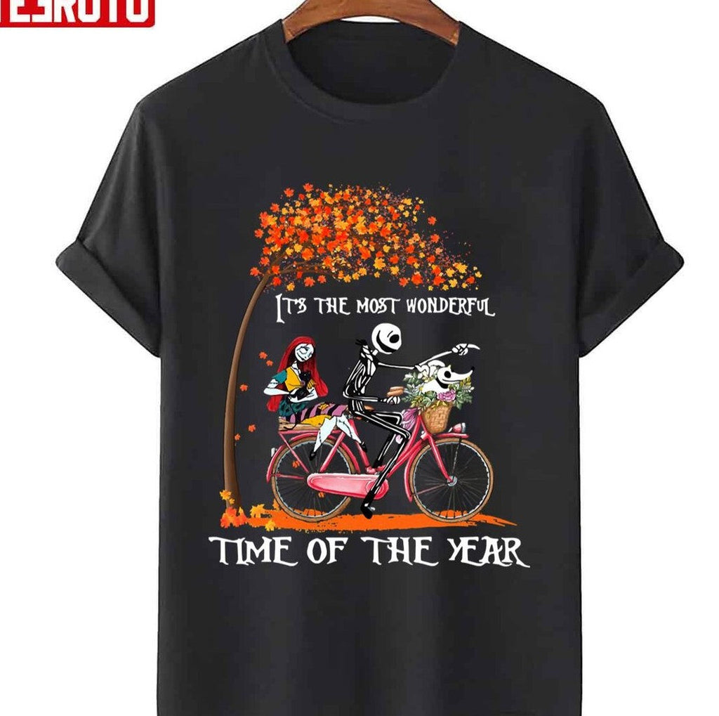 Autumn Is The Most Wonderful Time Of The Year Jack Sally Zero Halloween Scary Pumpkin Head Unisex Sweatshirt