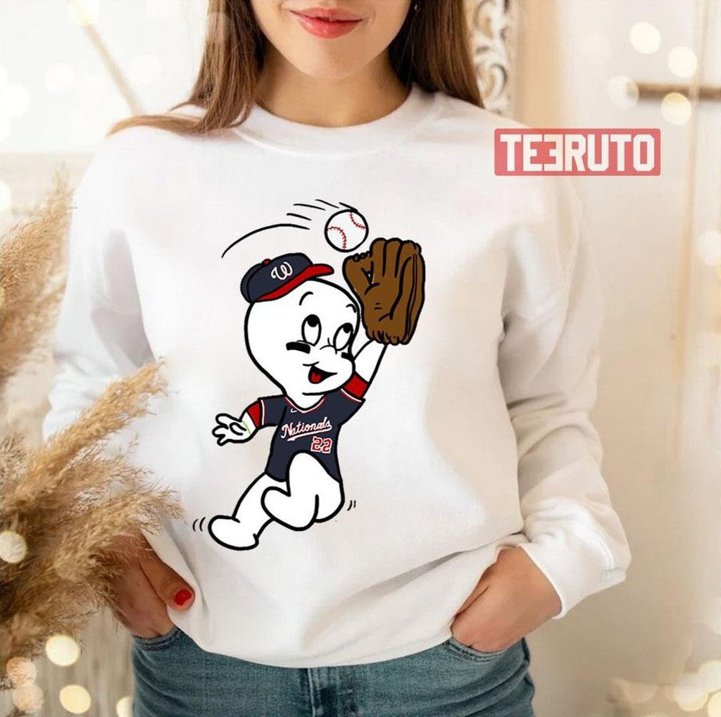 Natsper Baseball Boy Casper The Ghost Unisex Sweatshirt