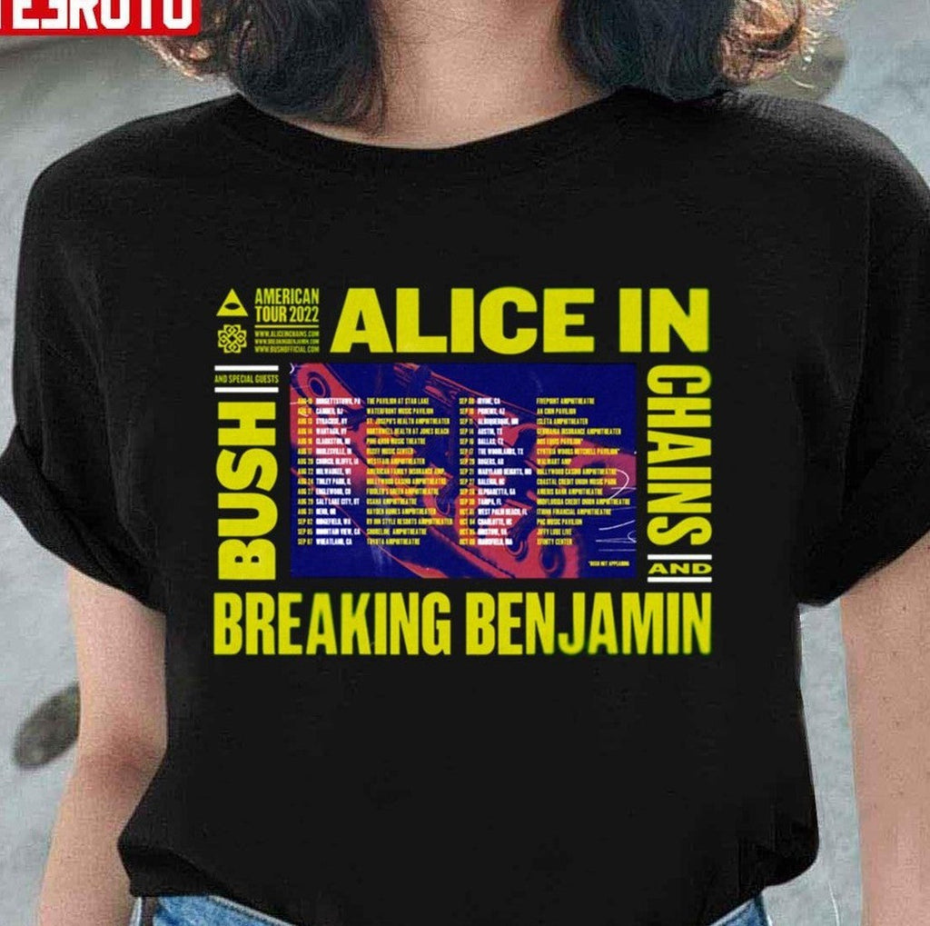 Bb Chains Vs Alice Tour 2022 With Dates Breaking Benjamin Unisex Sweatshirt