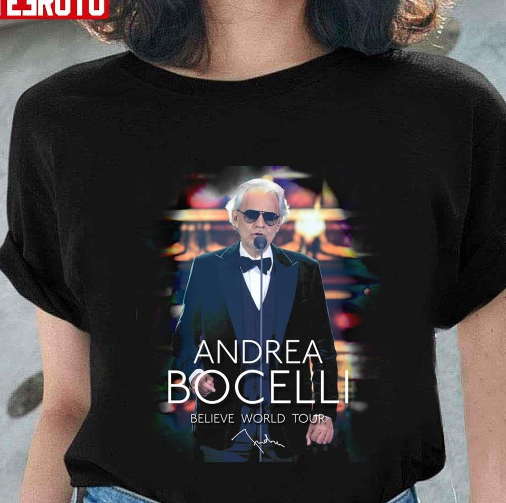 Believe World Tour Andrea Bocelli Unisex T-Shirt