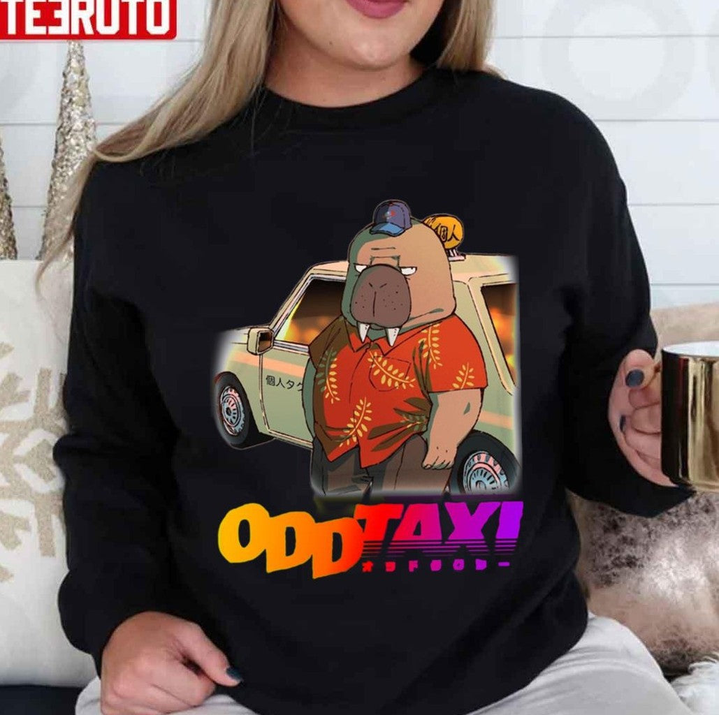 Neon Logo Odd Taxi Cartoon Unisex Sweatshirt