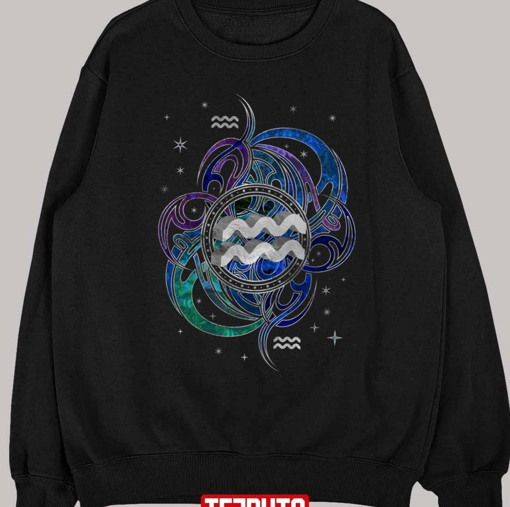 Aquarius Zodiac Sign Air Element Unisex T-Shirt