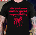 Super Villain Comic Great Powers Comes Great Responsibility Unisex T-Shirt