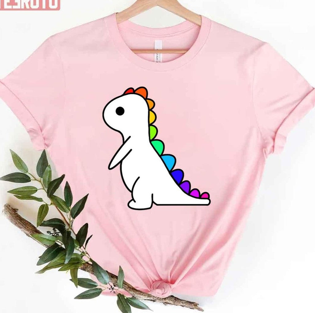Rainbow Pride Lgbtq Dino Unisex T-Shirt
