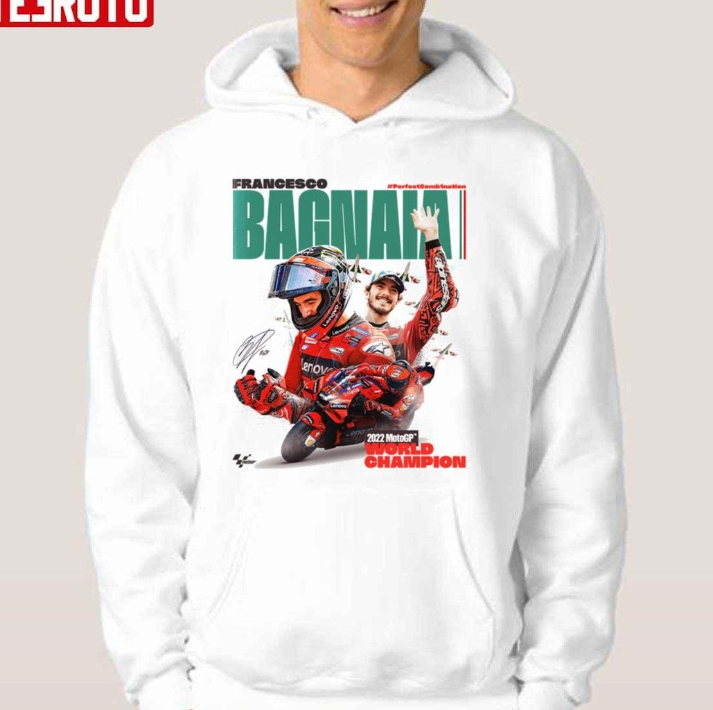 2022 Motogp World Champion Francesco Bagnaia Signature Unisex Hoodie
